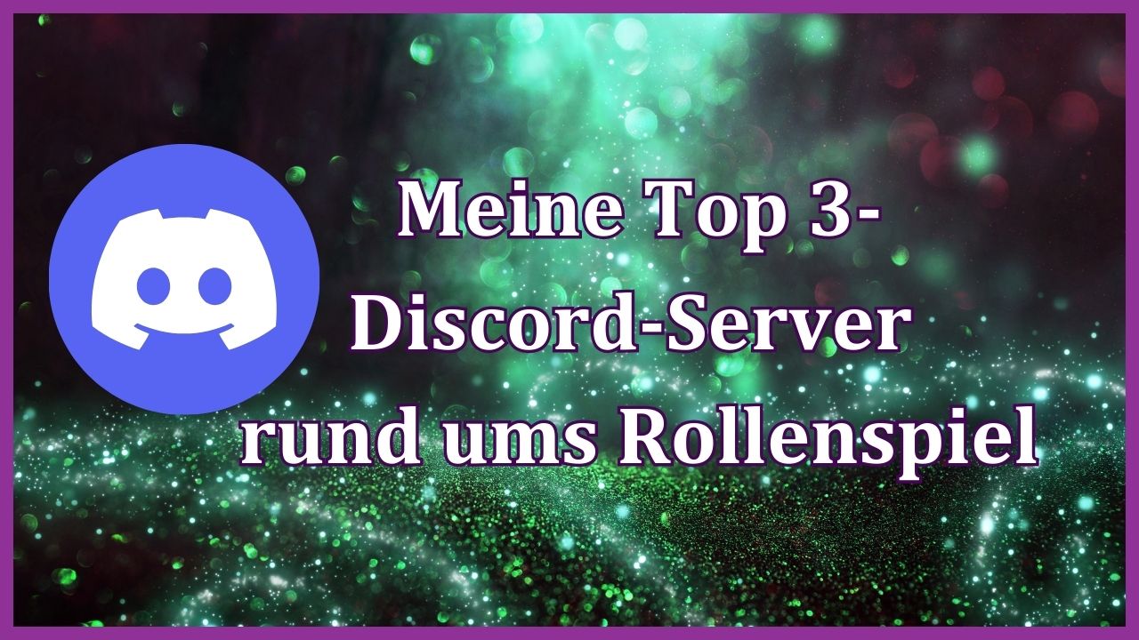 Hintergrund mit grünen Sparkles, Titel des Artikels und ein Discord-Logo